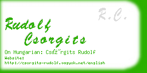 rudolf csorgits business card